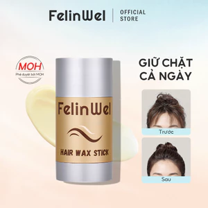 FelinWel - Sáp Vuốt Tóc Tạo Kiểu Cho Tóc Xoăn & Tóc Rối, Không Nhờn Rít Lâu Trôi, Kèm 3 Lược Tạo Kiểu, 40g