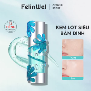 FelinWel - Kem Lót Bám Dính Dưỡng Ẩm Dạng Gel, Bám Chặt Kiểm Soát Dầu Lâu Trôi, Mỏng Nhẹ Thuần Chay An Toàn, 30ml/22ml