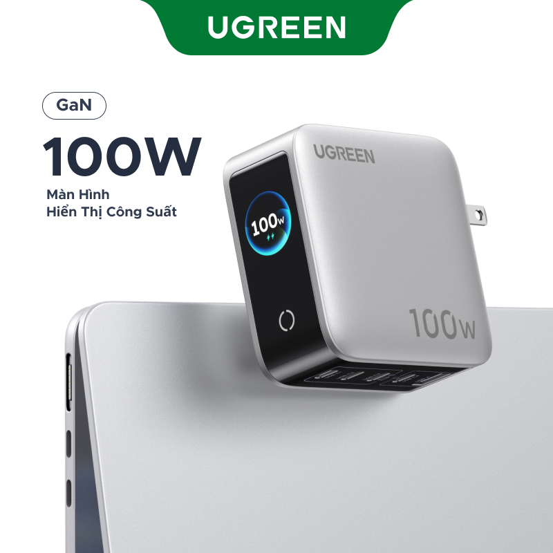 Củ sạc nhanh UGREEN Nexode 100W /160W 5 cổng 4C1A X773, màn led, kèm  hỗ trợ PD PPS QC cho Iphone / Samsung / Máy tính | BigBuy360 - bigbuy360.vn