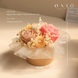 Hoa nến thơm tone màu ngẫu nhiên, Quà tặng sinh nhật, quà tặng tốt nghiệp - The Flower Dress - ONIÕ