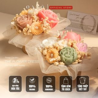 Hoa nến thơm tone màu ngẫu nhiên, Quà tặng sinh nhật, quà tặng tốt nghiệp - The Flower Dress - ONIÕ