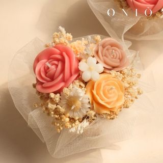 Hoa nến thơm tone màu ngẫu nhiên, Quà tặng sinh nhật, quà tặng tốt nghiệp - The Flower Dress - ONIÕ