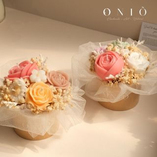 Hoa nến thơm tone màu ngẫu nhiên, Quà tặng sinh nhật, quà tặng tốt nghiệp - The Flower Dress - ONIÕ