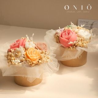 Hoa nến thơm tone màu ngẫu nhiên, Quà tặng sinh nhật, quà tặng tốt nghiệp - The Flower Dress - ONIÕ