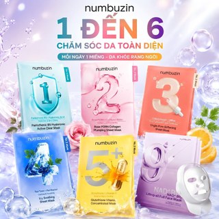 Mặt Nạ Numbuzin Set 5 Miếng No.1 No.2 No.3 No.5 No.9 100% Chính Hãng | Dưỡng Ẩm, Làm Dịu, Sáng Da