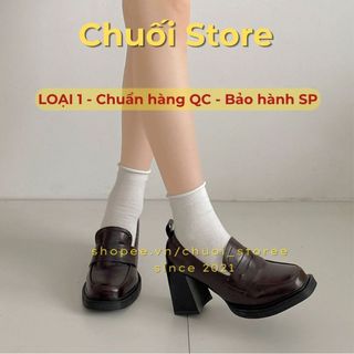Giày oxford nữ da PU tổng hợp dệt vải đế cao su tinh tế sang chảnh quý phái nữ tính