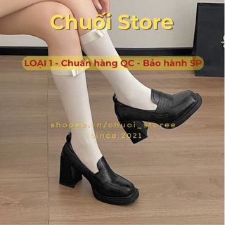 Giày oxford nữ da PU tổng hợp dệt vải đế cao su tinh tế sang chảnh quý phái nữ tính