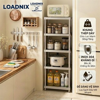 LOADNIX Kệ inox nhà bếp 304 chống gỉ Kệ để đồ đa năng Thích hợp cho không gian nhỏ