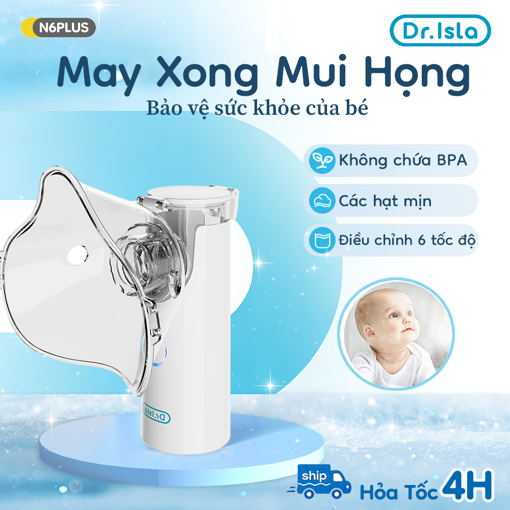 Máy Xông Khí Dung Cầm Tay Dr.isla N6 – Hạt Siêu Mịn 5μm, 5 Cấp Độ