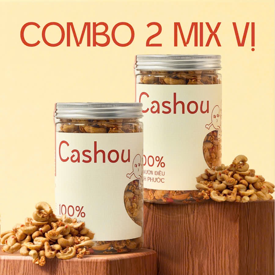 Combo 2 Hộp Hạt Điều Nguyên Hạt Cashou – Hạt Điều Bình Phước Giòn Bùi, Giàu Dinh Dưỡng