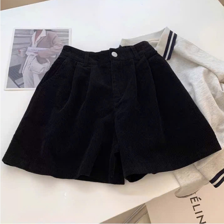 Quần Short Nữ Gân Nhung Mẫu Mới Vải Đẹp Cao Cấp Mặc Xinh Tôn Dáng m67