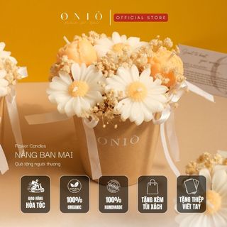 Hoa nến thơm, Hương thơm tinh dầu, quà tặng sinh nhật, quà tặng tốt nghiệp - Nắng Ban Mai - ONIÕ