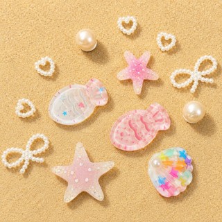 [ĐỘC QUYỀN]Set Charm Summer Beach Collection Sao Biển Cua Biển Thuyền Buồm Neo Biển Phao Bơi Trang Trí Dép Hot Trend