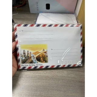 (Có Keo) Xấp 25 cái Bao thư bưu điện kt 11cm X 17cm / 11cm X 18cm