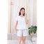 ST9395 Bộ pijama nữ đũi áo cộc quần sooc