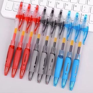 LEAFBOOK Bút Bi Gel Nước Bấm LEX/LEA/KING T3 S08 Ngòi 0.5mm – Có Đệm Cầm, Viết Êm, Mực Ra Đều