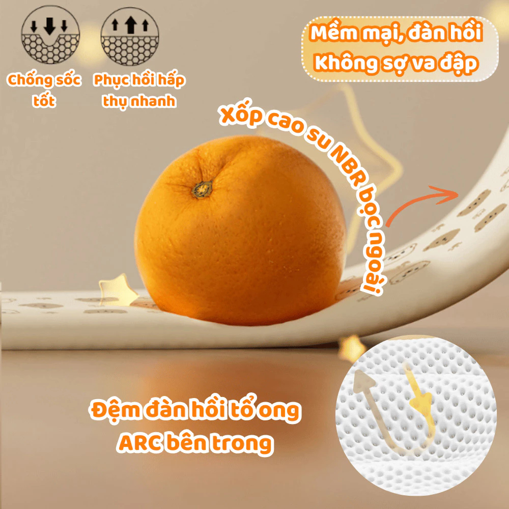 Đệm Xốp Bịt Góc Bàn, Đầu Giường Chống Va Chạm Cho Bé HOMIE Dải Bảo Vệ Bọc Cạnh Bàn,Chất Liệu An Toàn
