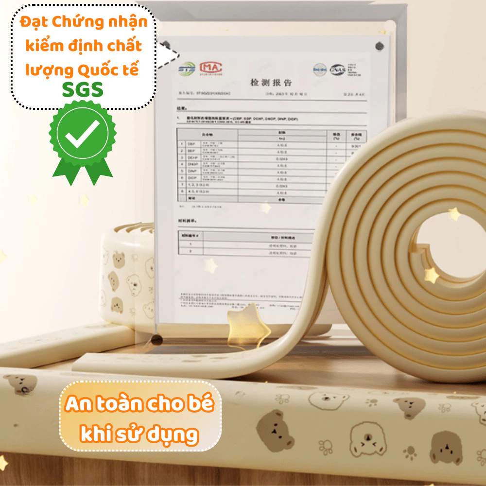Đệm Xốp Bịt Góc Bàn, Đầu Giường Chống Va Chạm Cho Bé HOMIE Dải Bảo Vệ Bọc Cạnh Bàn,Chất Liệu An Toàn