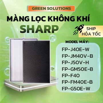 Màng Lọc Rogerseller® Thay Cho Màng Lọc Không Khí Sharp FZ-F50HFE, FP-J40E-W, FP-JM40V-B, FP-G50E-W, FP-GM50E-B, FP-FM40