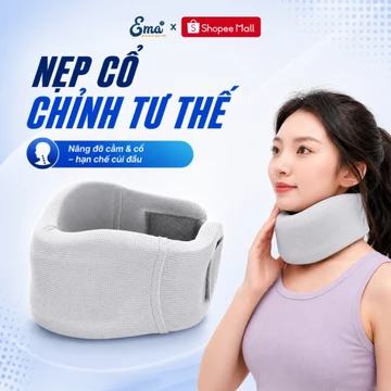 Nẹp Cổ Chỉnh Tư Thế EMA - Đai Nẹp Định Hình Cổ Chống Gù Lưng, Sửa Cổ Rùa Cho Dân Văn Phòng