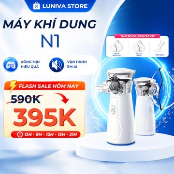 Máy Khí Dung Xông Mũi Họng Đa Năng 2 In 1 Cho Người Lớn Và Trẻ Em Hỗ Trợ Đường Thở Các Bênh Hô Hấp