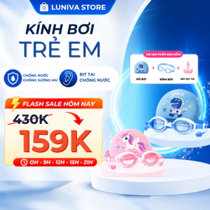 Kính Bơi Trẻ Em Chống Tia UV 3 Lớp Mắt Kính Rộng Silicon Mềm Không Rò Nước Bảo Vệ Mắt Toàn Diện