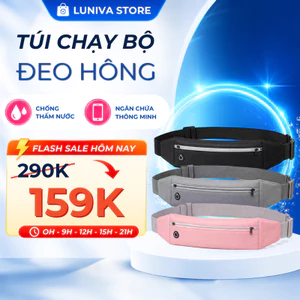 Túi Đeo Hông Chạy Bộ Chống Nước Co Giãn 60-120cm Đựng Điện Thoại 7.2 Inch Dây Phản Quang Siêu Nhẹ