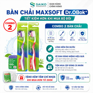 Bàn Chải Dr.Obok+ Maxsoft Lông Mềm Làm Sạch Răng Miệng Combo Tiết Kiệm Chính Hãng