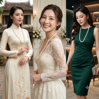 [ DAISYN ] N832 dây chuyền hạt ngọc trai nhân tạo áo dài 12li 80cm , chuỗi hạt ngọc trai nhân tạo áo ngũ thân sang trọng