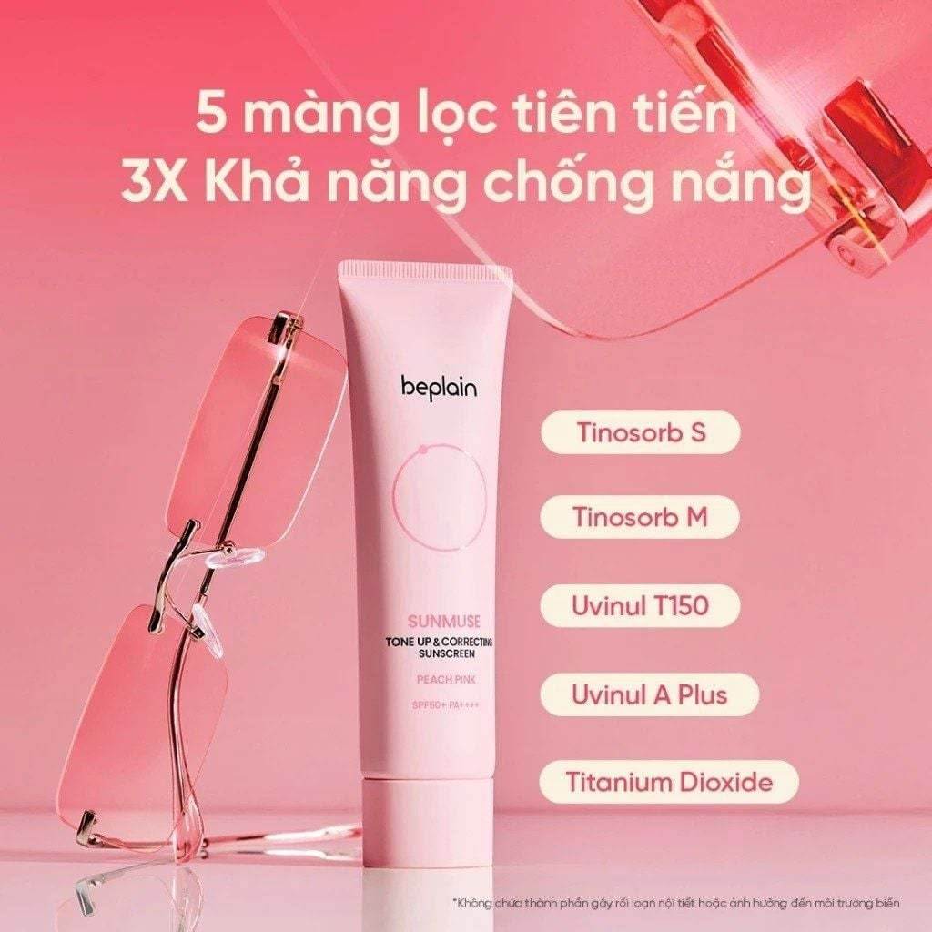 Kem chống nắng Beplain Tone Up&Correcting, Mineral, Moisture SunscreenSPF 50+ PA++++ 50ml.