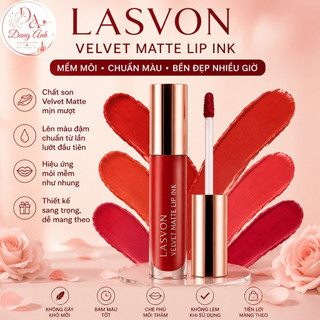 Son LASVON Velvet Matte Lip Ink Mềm Môi Chất Son Nhung Lì Lên Màu Đậm Tự Nhiên Dễ Mang Theo