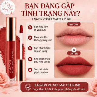 Son LASVON Velvet Matte Lip Ink Mềm Môi Chất Son Nhung Lì Lên Màu Đậm Tự Nhiên Dễ Mang Theo