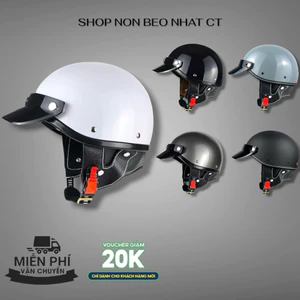 Mũ Bảo Hiểm 1/2 Retro Napoli Vintage- Có Ốp Tai Phong Cách Unisex - Miễn Phí Vận Chuyển