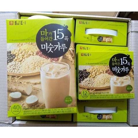 Bột Ngũ Cốc Damtuh Hàn Quốc 40-50 Gói, Ngũ Cốc Óc Chó Hạnh Nhân Ý Dĩ, Mè Đen, 15 Loại Hạt Thơm Ngon