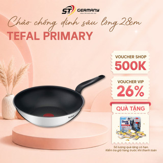 HCM Chảo chống dính sâu lòng TEFAL Primary 28cm nhập khẩu, chảo sâu lòng chiên xào GermanySnT 90202