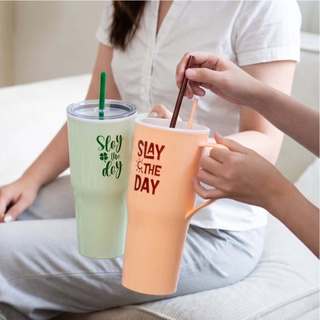 Ly giữ nhiệt có quai kèm ống hút/muỗng 1L Tân Lập Thành Sản phẩm chất lượng, nhà nhà thịnh vượng