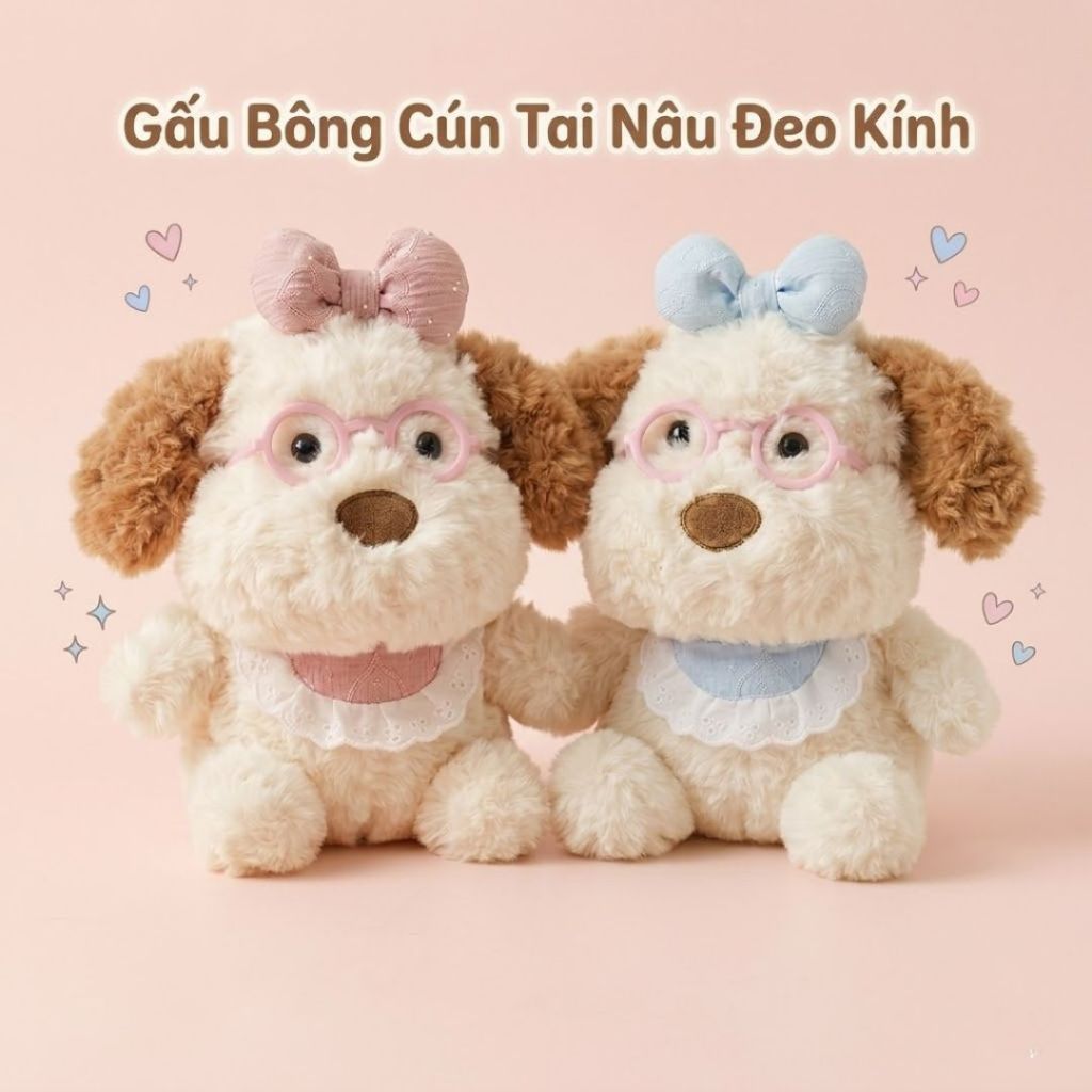 BST Gấu Bông Cún Chó Con Mini Đáng Yêu, Thú Nhồi Bông Chó Cún Lông Xù Mềm Mại Quà Tặng Cho Bé