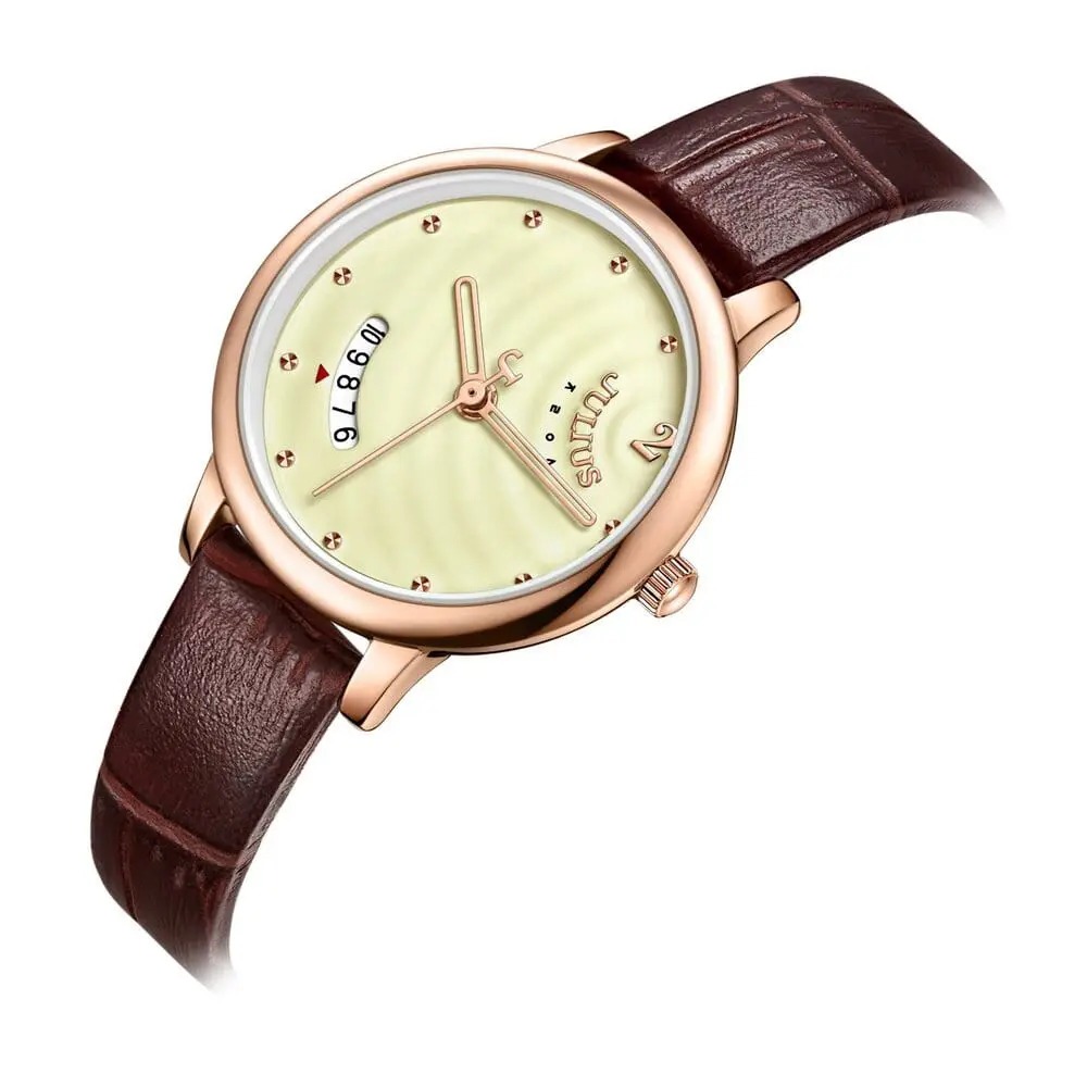 Đồng Hồ Nam JA-1391M Julius Hàn Quốc Dây Da (2 Màu)