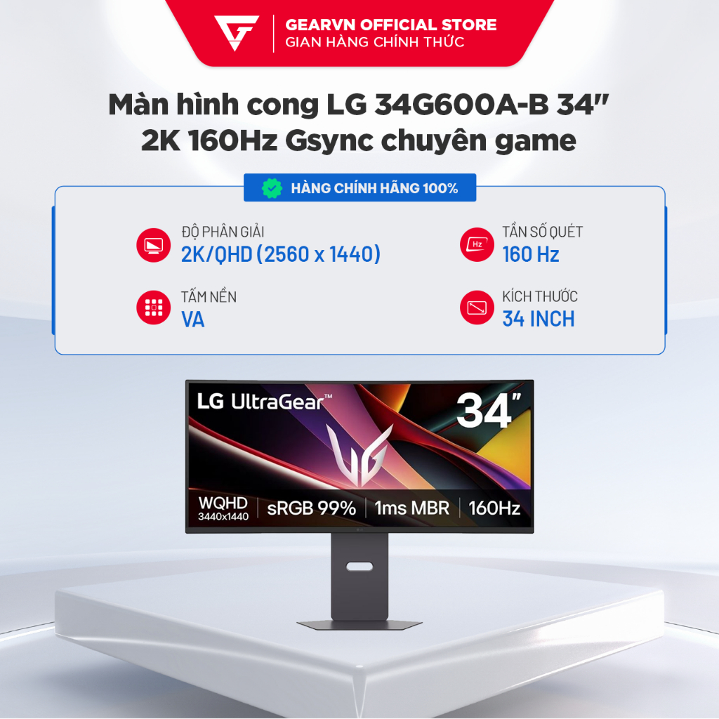 Màn hình cong LG 34G600A-B