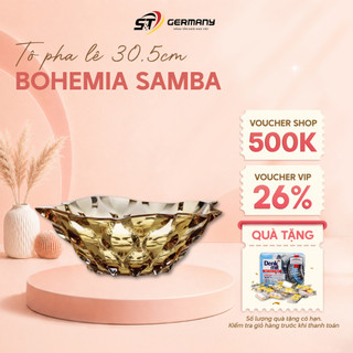 Tô pha lê Bohemia samba 30,5cm, Bát pha lê cao cấp để bàn Nội Đia Séc GermanySnT HCM