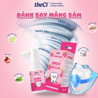 Xịt răng miệng Theci vị dâu  Oral Spray hỗ trợ ngăn ngừa mảng bám, chống sâu răng 30ml