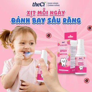 Xịt răng miệng Theci vị dâu  Oral Spray hỗ trợ ngăn ngừa mảng bám, chống sâu răng 30ml