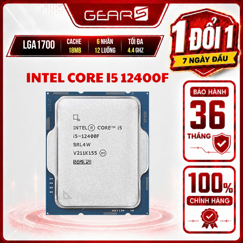 [FULL VAT] Bộ vi xử lý Intel i5 12400F Tray NEW - BH 36 Tháng | BigBuy360 - bigbuy360.vn