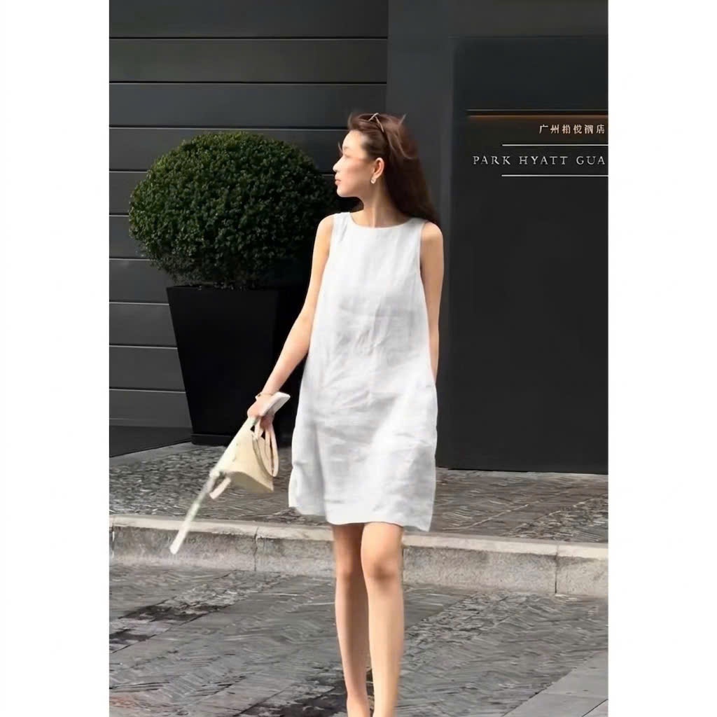 𝗝𝗲𝗻𝗮 𝗗𝗿𝗲𝘀𝘀 - Đầm Linen dáng xuông