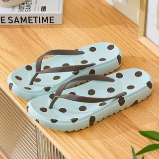 DÉP XỎ NGÓN NỮ DÉP LÊ DÉP ĐẾ BỆT HỌA TIẾT CHẤM BI TO VÀ SỌC CARO ĐEN ĐẾ CAO 2P5 CHẤT EVA ÊM ÁI THỜI TRANG ĐI BIỂN ĐI DẠO