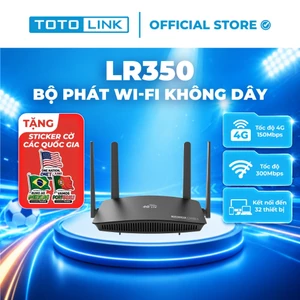Bộ phát 4G LTE Wi-Fi đi động TOTOLINK LR350 - Chuẩn Wi-Fi-N tốc độ 300Mbps (Hỗ trợ SIM 4G)