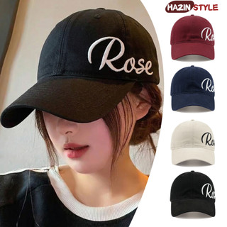 Mũ lưỡi trai HAZIN thêu chữ Rose form cứng cá tính, nón kết lưỡi trai nam nữ thời trang Hàn Quốc
