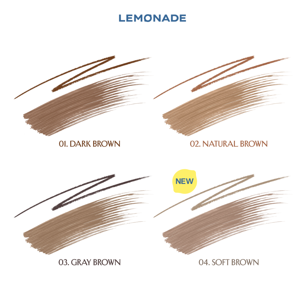 Chì kẻ mày 2 đầu Lemonade Dual Eyebrow 2.75g