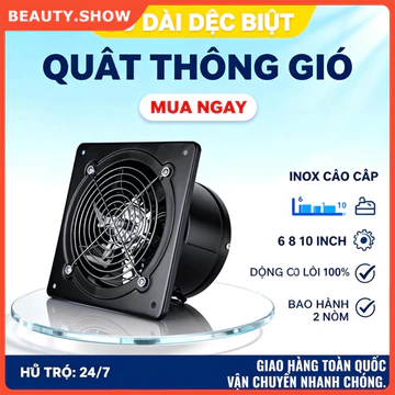 🥇FREESHIP🥇Quạt Thông Gió Quạt Hút Mùi Inox Không Gỉ Quạt Hút Nhà Vệ Sinh Cánh Và Vỏ Sắt,Dây Đồng 100%, Sắt Dày