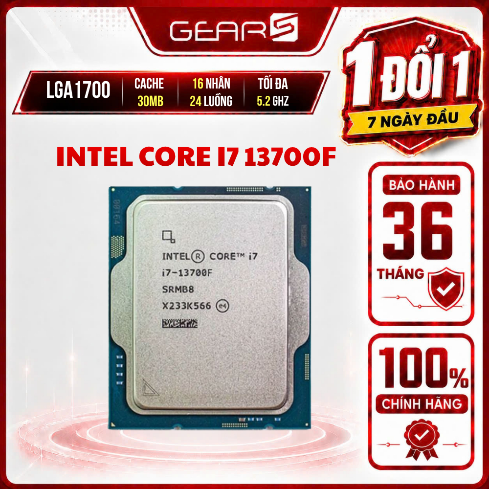 [FULL VAT] CPU Intel Core I7 13700F TRAY - Bảo Hành 36 tháng | BigBuy360 - bigbuy360.vn